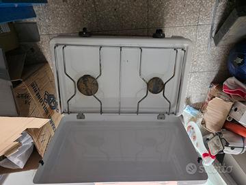 Fornello a  gas doppio per uso esterno/interno