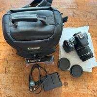 Canon EOS 200D + Obiettivo + custodia + accessori