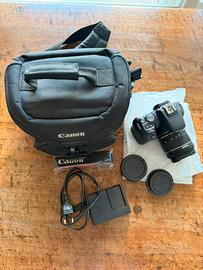 Canon EOS 200D + Obiettivo + custodia + accessori