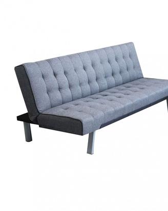 Divano Letto Moderno in Tessuto 3 Posti Compatto