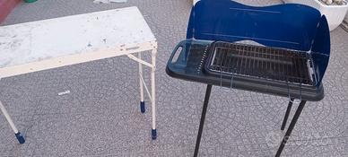 attrezzatura da campeggio  Barbecue e piano da lav
