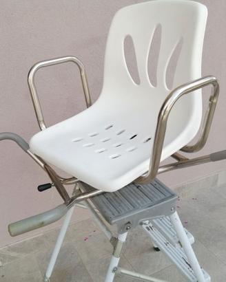 sedia x vasca da bagno girevole