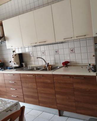 Cucina Lineare Moderna Bicolore 