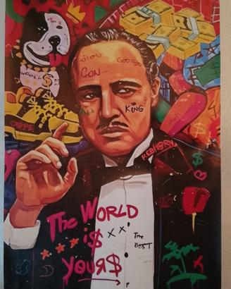 stampa su tela il padrino pop art 