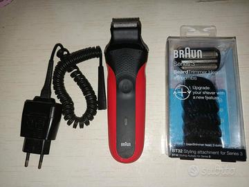 Rasoio Braun 3 Rosso con gadget e caricatore