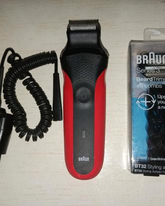 Rasoio Braun 3 Rosso con gadget e caricatore