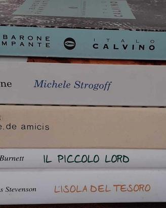 5 libri per ragazzi: Calvino, De Amicis, Verne ecc