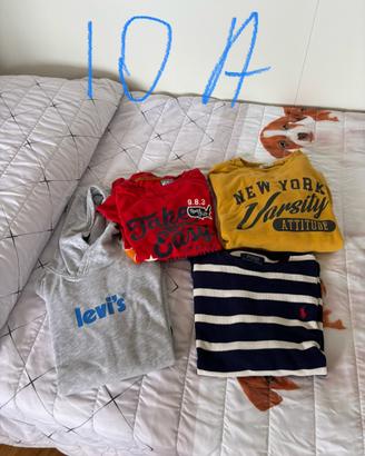 Lotto abbigliamento bambino taglie varie 10/12 ann