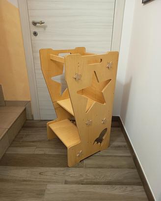 Learning tower - Torre Montessori in legno