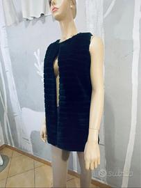 Gilet  eco pelliccia nero Zuiki tg.XS/S/M