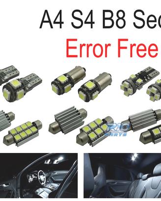 KIT 15 LAMPADE LED INTERNE PER AUDI A4 S4 B8 SALOO