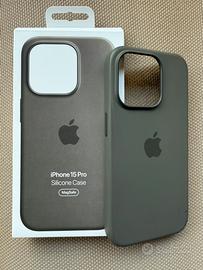 Custodia silicone Apple iphone 15 pro grigio taupe