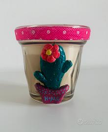 Candela fatta a mano. Idea per Natale