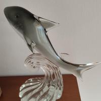 Squalo di vetro di murano 