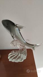 Squalo di vetro di murano 