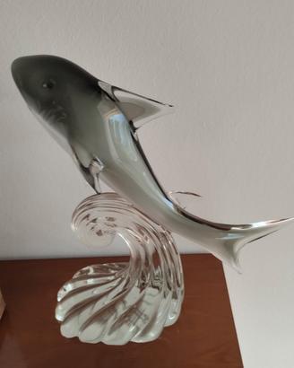 Squalo di vetro di murano 