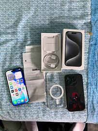 Iphone 15 pro 256gb titanium blu buonissimo stato