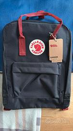zaino Fjallraven Kanken Nero e Rosso/Bordeaux