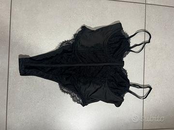 Body nero in pizzo