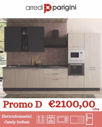 Cucin moderna lineare - elettrodomestici PROMO