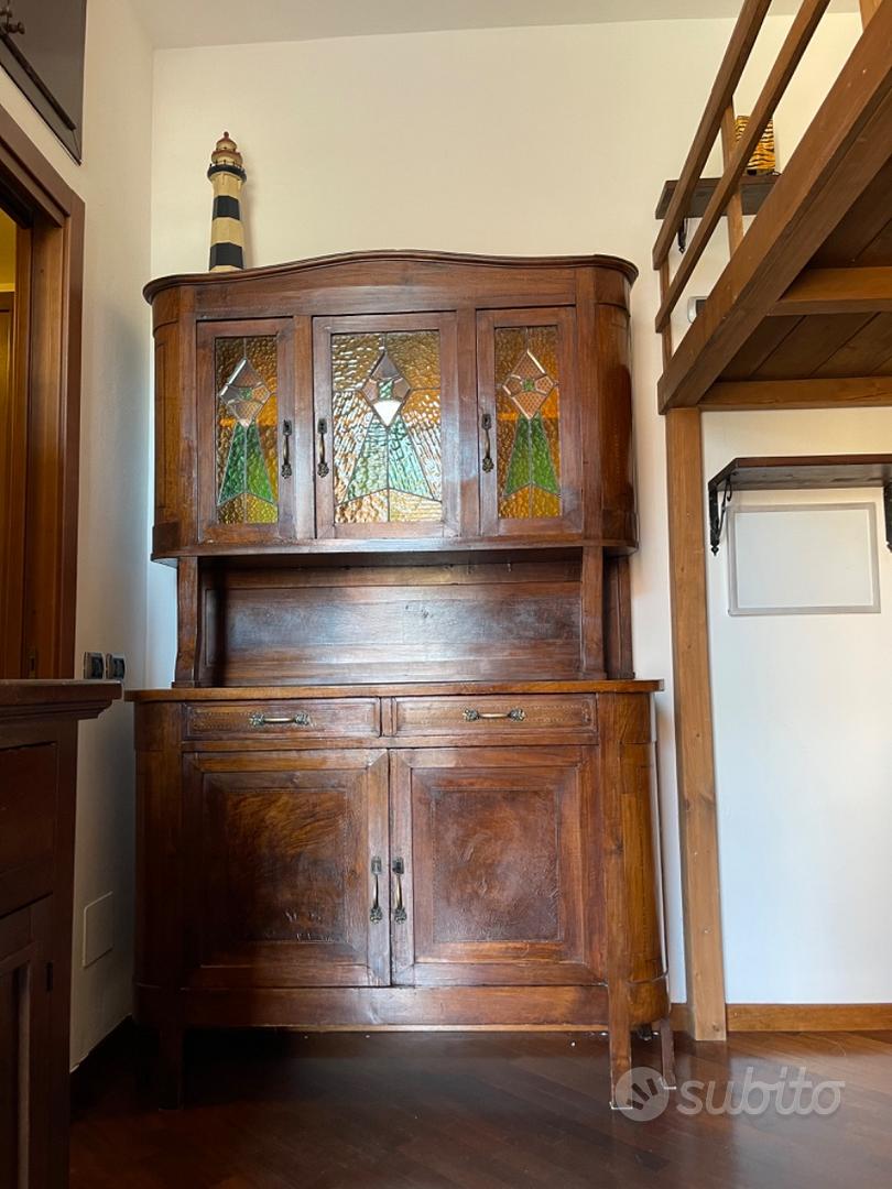 Credenza stile liberty vetri piombati epoca 900' Arredamento e