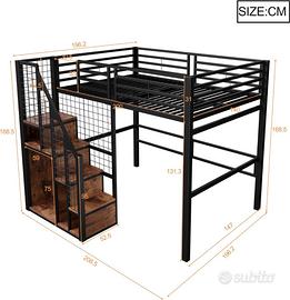 Letto a Soppalco + Materasso