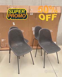 Sedia da esterno Quinby grigia kave home