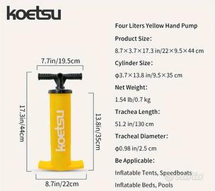 Pompa Manuale Portatile KOETSU 4L imballata