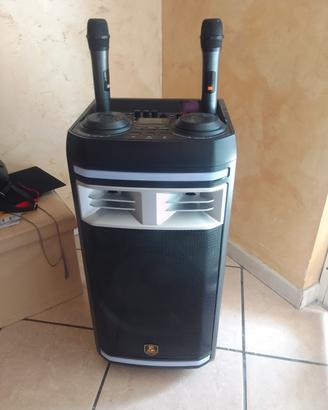  cassa bluetooth  100watt con 2 microfoni