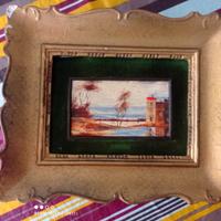 2 mini quadretti dipinti a olio fine 800