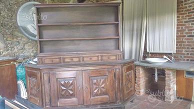 Piattaia scantonata noce barocco piemontese '800