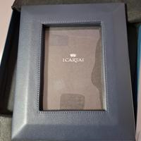 Cornice pelle blu "I Cartai"