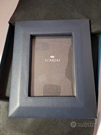 Cornice pelle blu "I Cartai"
