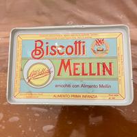 Scatola biscotti Mellin anni 60