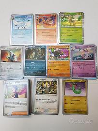 396 carte pokemon originali fuoco, luce, evoluzion
