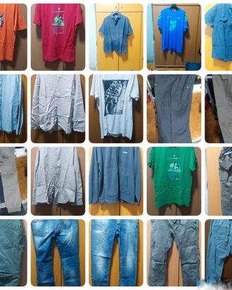 vestiti misti pantaloni magliette etc