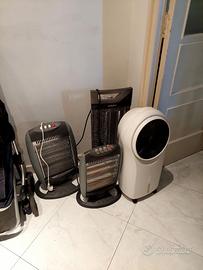 Stufette girevoli e ventilatore da terra
