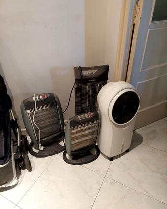 Stufette girevoli e ventilatore da terra