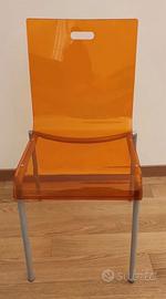 Sedia policarbonato arancione