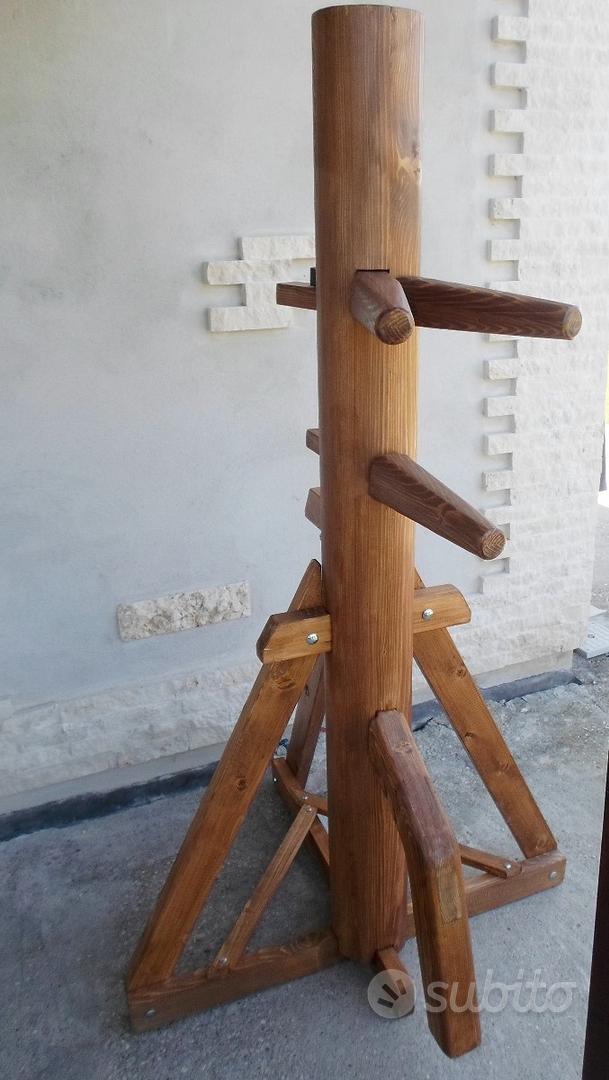 Manichino Wing Chun In Legno Con Molla - Allenamento Arti Marziali Regolabile - Foto 11