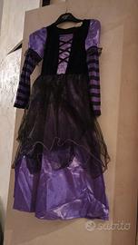 vestito halloween da strega nuovo 7-9 anni