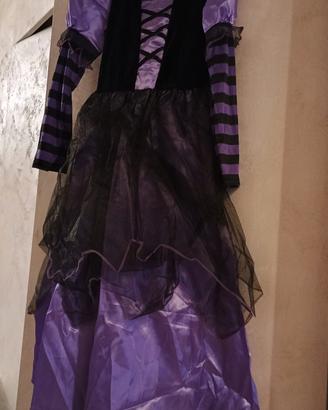 vestito halloween da strega nuovo 7-9 anni