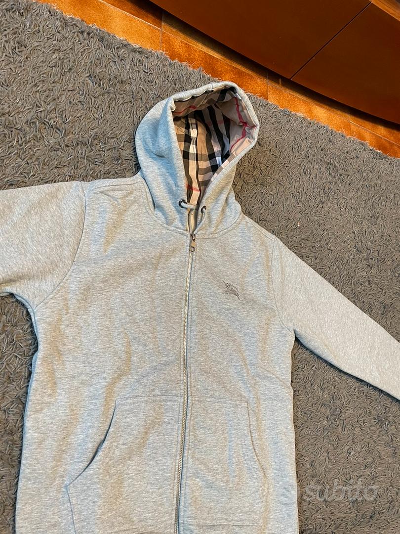 Felpa burberry grigia hotsell