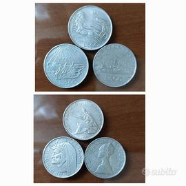 3 monete da 500 Lire: Dante, Caravelle, Centenario