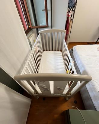Lettino neonato Pali con sbarre e cassetto