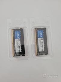 2x Crucial RAM DDR4 16GB - 32GB - 3200MHz SODIMM