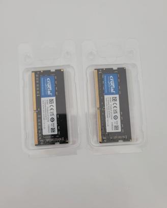 2x Crucial RAM DDR4 16GB - 32GB - 3200MHz SODIMM