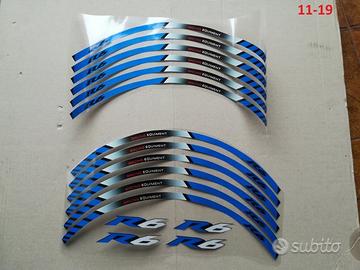 ADESIVI CERCHI YAMAHA R6 TUTTE LE ANNi