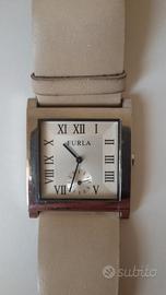 Orologio Furla quadrato cinturino pelle beige