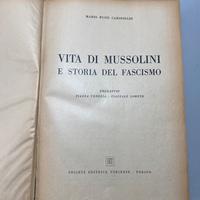 Libro Vita Mussolini e Storia Fascismo 1950